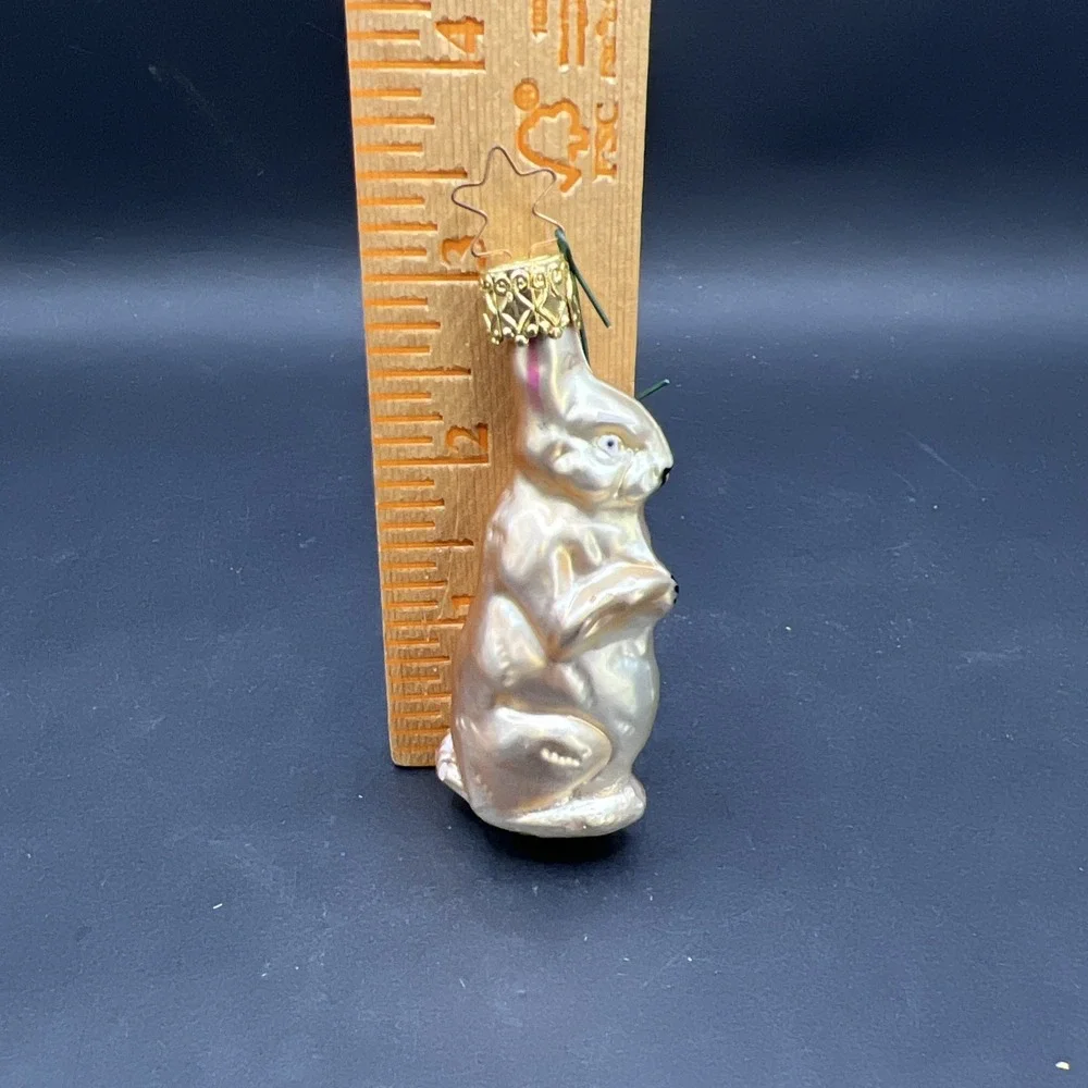 Inge Glas Glass Christmas Easter Ornament Rabbit Bunny  Germany